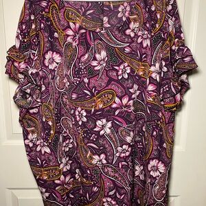 Lane Bryant Multicolor Patterned Blouse